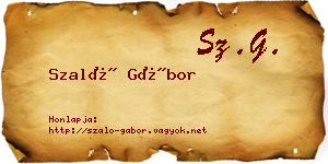 Szaló Gábor névjegykártya
