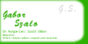 gabor szalo business card
